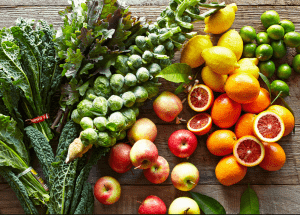 a group of fruits and vegetables on a wood surface Healthy Weight Loss Diets Sedgley Park