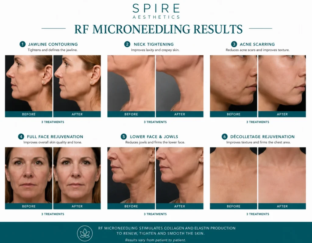 RF Microneedling Skin tightening Sedgley Park results