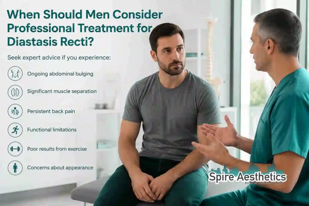 When Should Men Consider Professional Treatment for Diastasis Recti Sedgley Park?